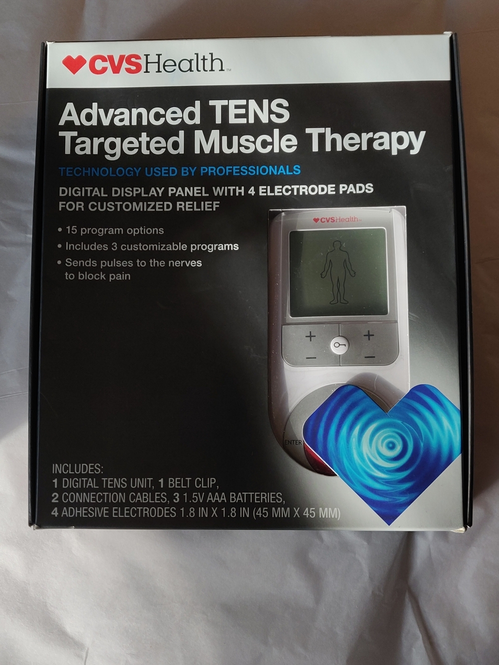 CVS Health Advanced TENS Targeted Muscle Therapy NIB